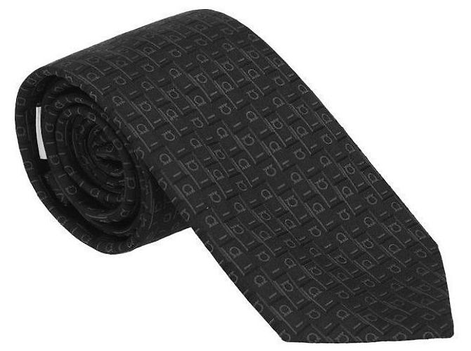 Salvatore Ferragamo Cravatta in seta da uomo con stampa jacquard - vista 3