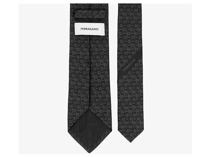 Salvatore Ferragamo Cravatta in seta da uomo con stampa jacquard - vista 7