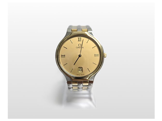Omega Relógio de Quartzo De Ville Date Combo Dourado - vista 8