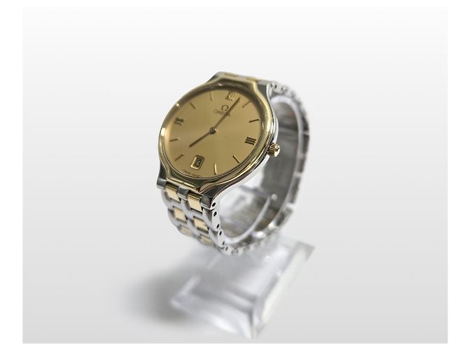 Omega Relógio de Quartzo De Ville Date Combo Dourado - vista 9