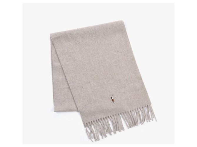 Ralph Lauren Signature Virgin Wool Schal Weiß - Ansicht 5