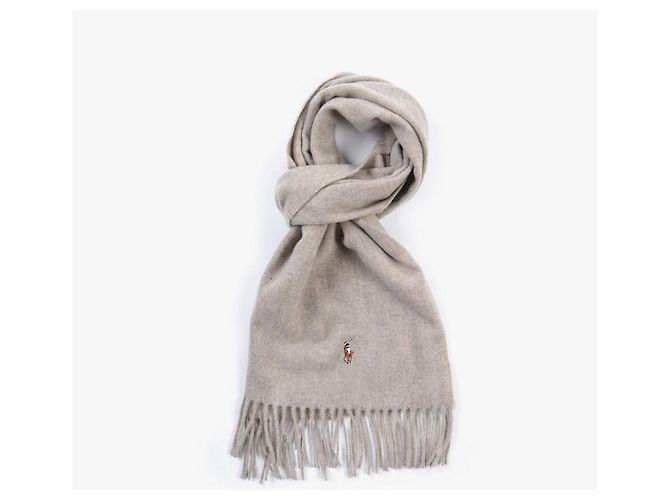 Ralph Lauren Signature Virgin Wool Schal Weiß - Ansicht 6