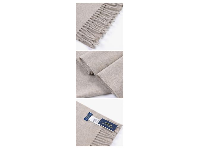 Ralph Lauren Signature Virgin Wool Schal Weiß - Ansicht 9
