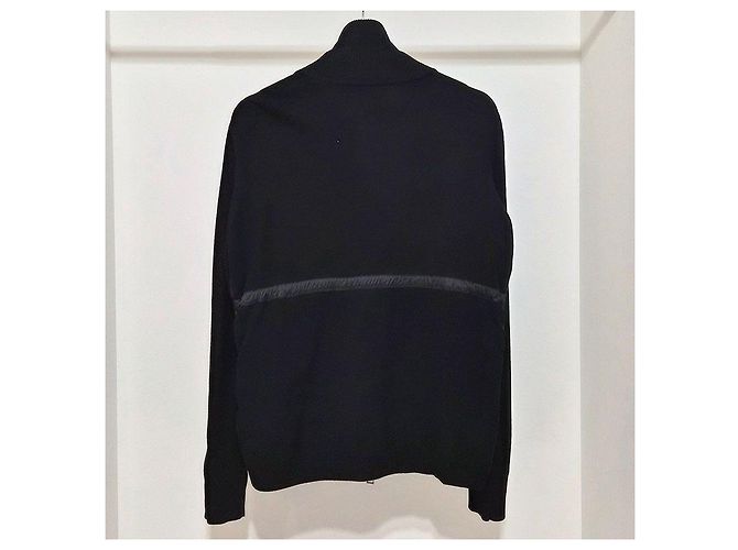 Moncler Gestrickte Padded Jacke Cardigan Schwarz - Ansicht 3