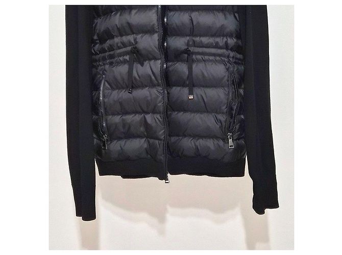 Moncler Gestrickte Padded Jacke Cardigan Schwarz - Ansicht 5