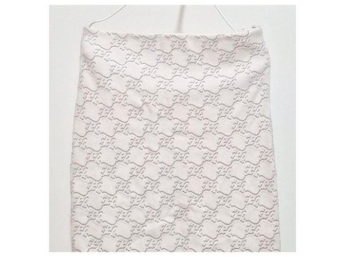 Fendi FF Logo Strickrock Silber - Ansicht 4