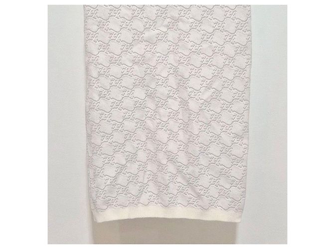 Fendi FF Logo Strickrock Silber - Ansicht 5