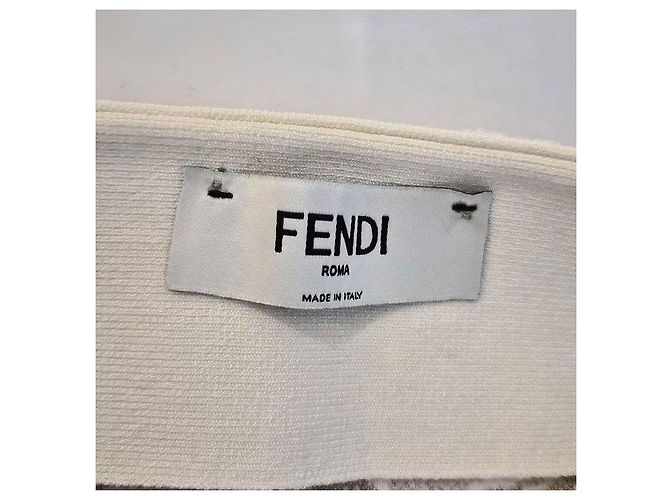Fendi FF Logo Strickrock Silber - Ansicht 6