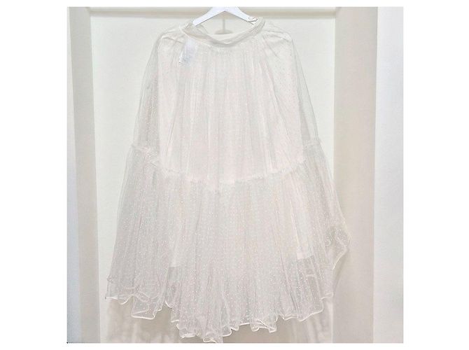 Dior Falda midi de tul con lunares Christian Plata - vista 3
