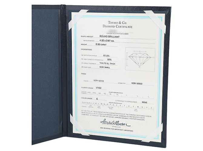 Tiffany & Co Setting Wedding Ring Platinum Diamond Size - view 6