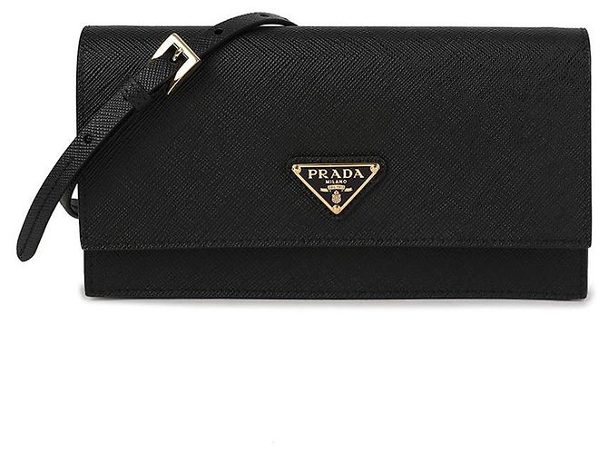 Prada Saffiano Mini Umhängetasche Schwarz - Ansicht 3