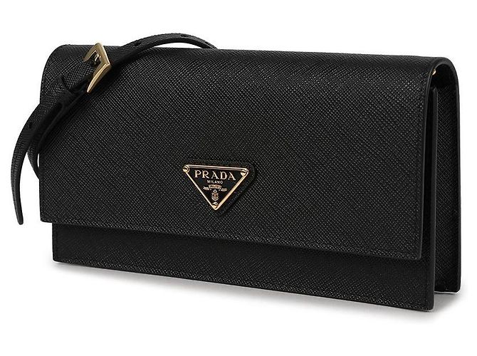 Prada Saffiano Mini Umhängetasche Schwarz - Ansicht 4