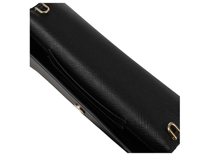 Prada Saffiano Mini Umhängetasche Schwarz - Ansicht 8