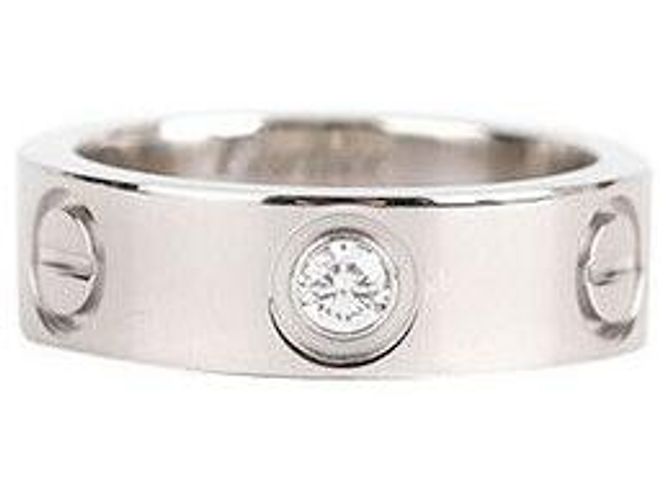 Cartier Love Ring Platinum Diamond Size Argenté - vue 4