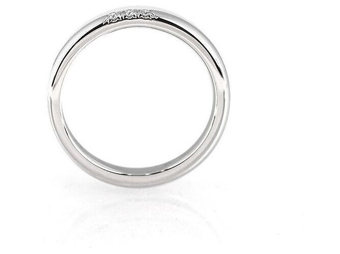 Tiffany & Co Fede nuziale classica in platino con diamante - Misura Argento - vista 2