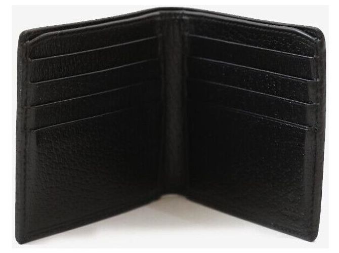Gucci Portafoglio bi-fold GG Supreme Tiger Nero - vista 2