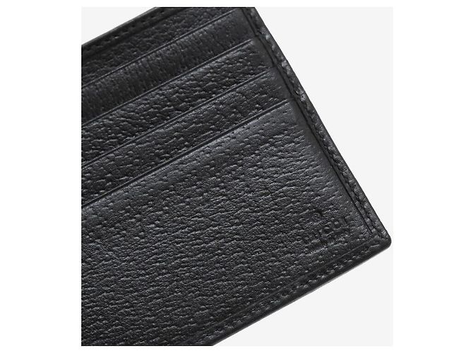 Gucci Portafoglio bi-fold GG Supreme Tiger Nero - vista 6