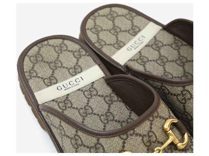 Gucci Mule Slipper Horsebit GG Multicolore - vista 7