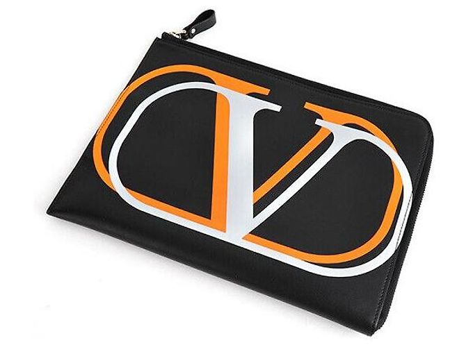 Valentino Clutch Logo Neon Multicolore - vista 5