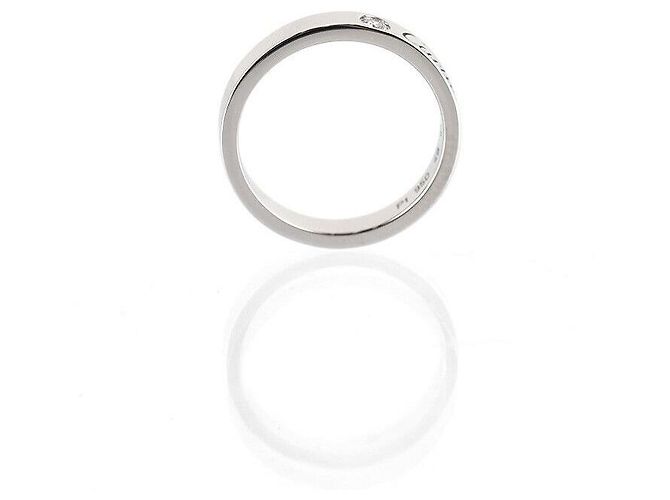Cartier Ehering aus Platin mit Diamant - Größe Silber - Ansicht 2