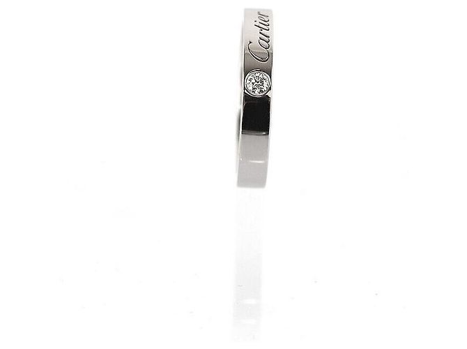 Cartier Ehering aus Platin mit Diamant - Größe Silber - Ansicht 3