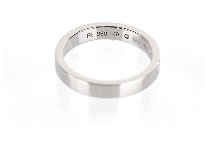 Cartier Ehering aus Platin mit Diamant - Größe Silber - Ansicht 5
