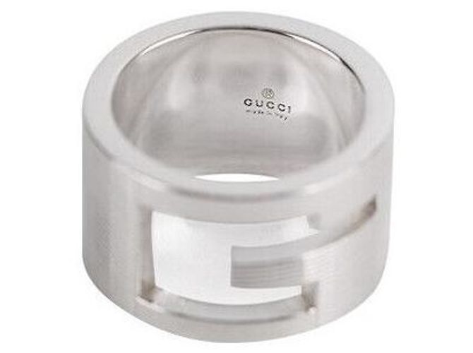 Gucci Anello in argento con logo Taglia - vista 5