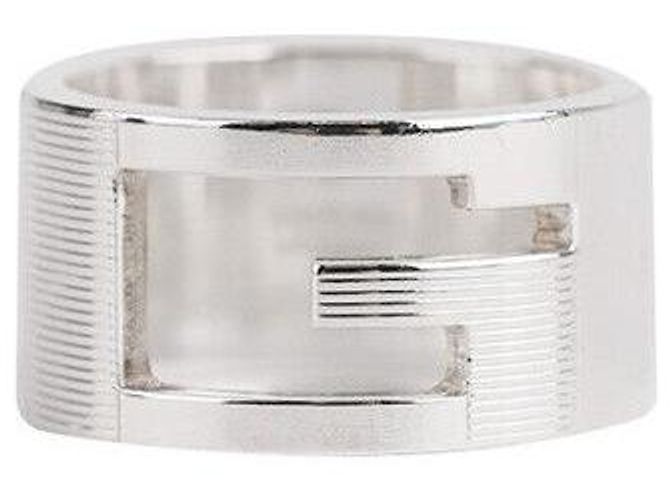 Gucci Logo Silver Ring Size - vista 4