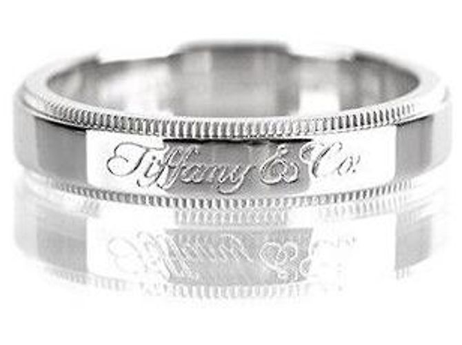 Tiffany & Co Milgrain-Platinring Größe Silber - Ansicht 4