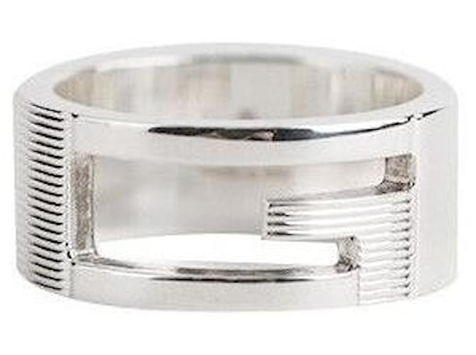 Gucci Anello Logo in Argento - vista 4