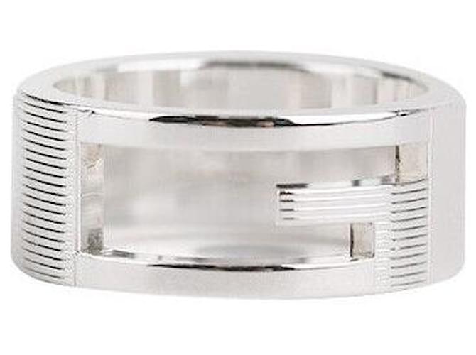 Gucci Anello Logo in Argento - vista 4