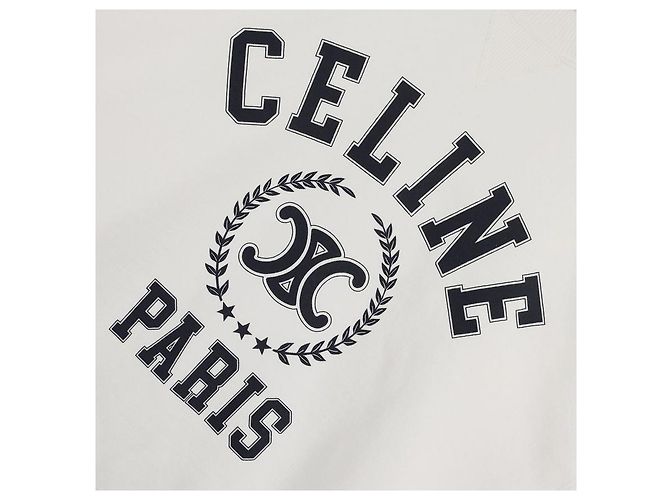 Céline Sweatshirt Oversized Blanc - vue 9