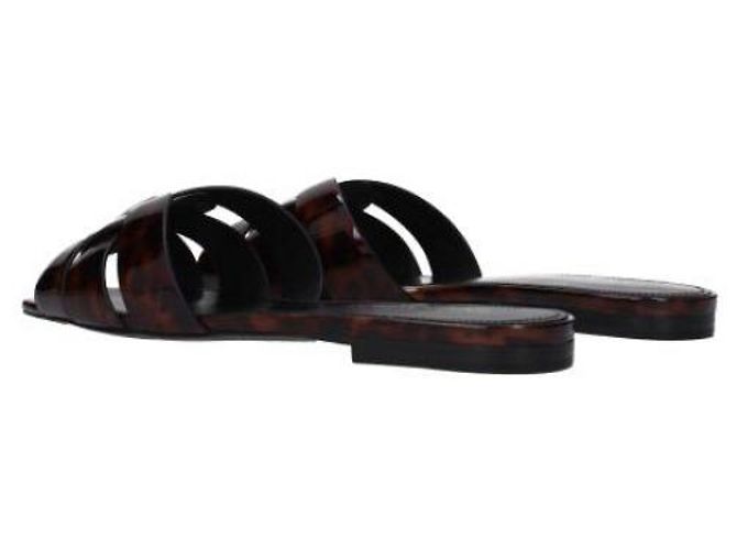 Saint Laurent Tribute Flache Mule aus Lackleder in Schildpatt-Optik Mehrfarben - Ansicht 7