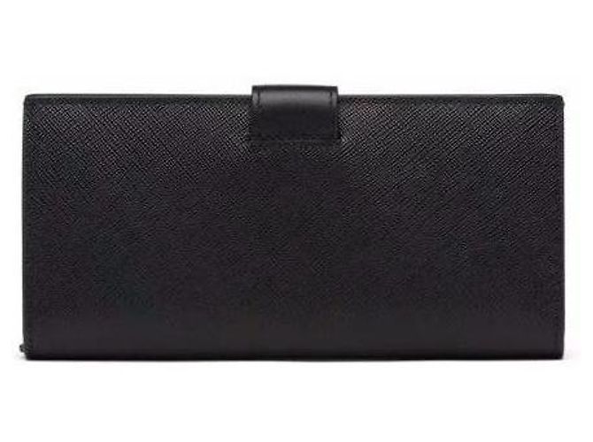 Prada Cartera larga de cuero Saffiano Negro - vista 5