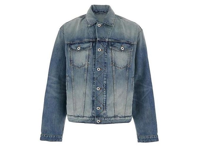 Kenzo Pop Embroidered Trucker Jacket Blue - view 4