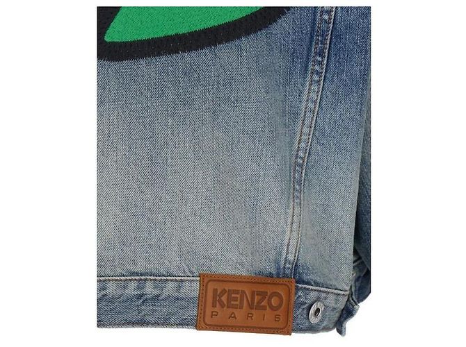Kenzo Pop Embroidered Trucker Jacket Blue - view 6