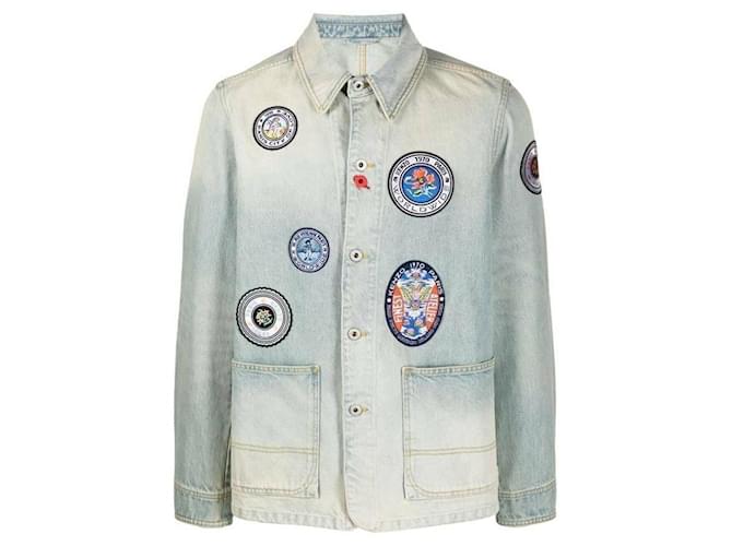 Kenzo Patchwork-Jeansjacke Silber - Ansicht 4