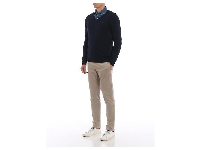 Ralph Lauren Pima-Baumwollpullover mit V-Ausschnitt und Pony-Logo-Stickerei Schwarz - Ansicht 5