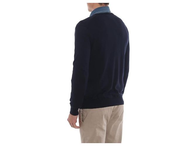 Ralph Lauren Pima-Baumwollpullover mit V-Ausschnitt und Pony-Logo-Stickerei Schwarz - Ansicht 7