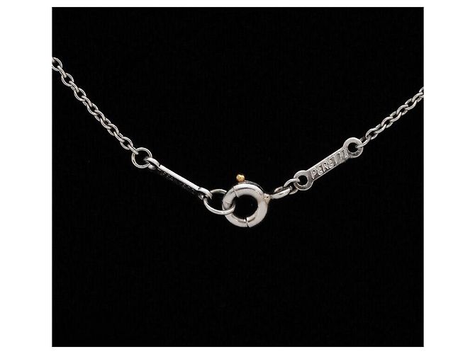 Tiffany & Co Collana in Platino con Diamante a Forma di Cuore Aperto Multicolore - vista 4