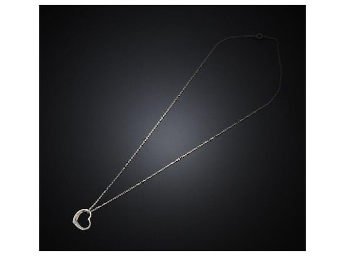 Tiffany & Co Collana in Platino con Diamante a Forma di Cuore Aperto Multicolore - vista 5