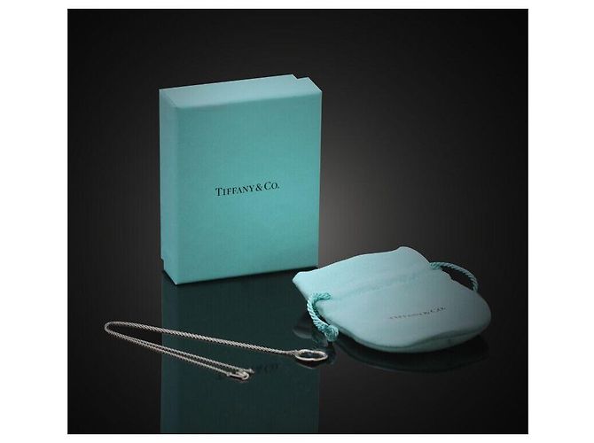 Tiffany & Co Collana in Platino con Diamante a Forma di Cuore Aperto Multicolore - vista 6