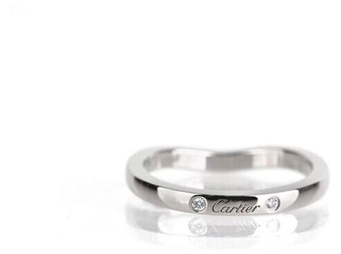 Cartier Anello Nuziale Ballerina in Platino e Diamante Argento - vista 5