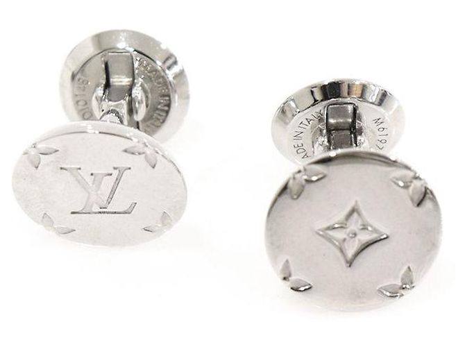 Louis Vuitton Gemelli con logo monogramma e custodia in tela Damier Graphite Marrone - vista 2