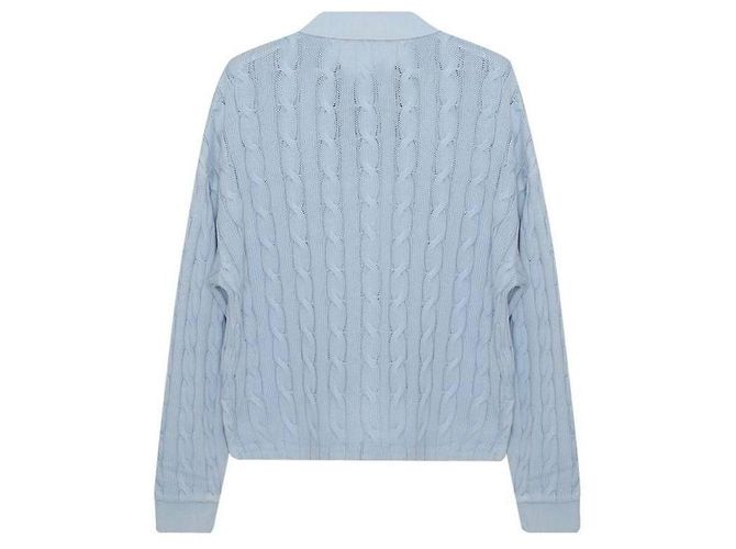 Ralph Lauren Langarm-Polo aus Strick mit gesticktem Pony-Logo Blau - Ansicht 4
