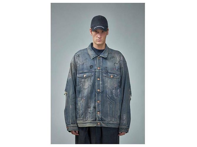 Balenciaga Graffiti Denim Jacket Multiple colors - view 4