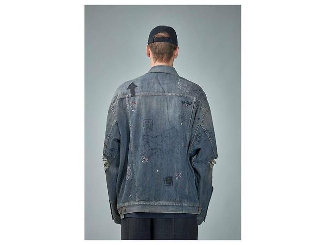 Balenciaga Graffiti Denim Jacket Multiple colors - view 5