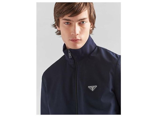 Prada Giacca con zip in tessuto tecnico - vista 7
