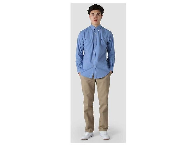 Ralph Lauren Camicia in popeline elasticizzato con ricamo del logo pony - vista 7