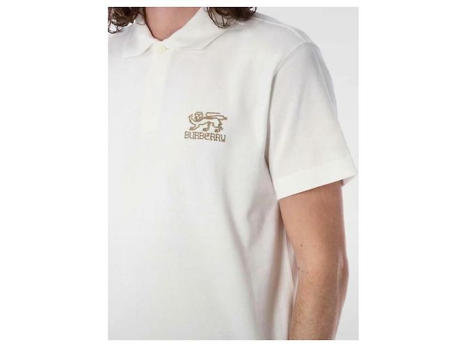 Burberry Polo-Shirt mit Logo Kurzarm Silber - Ansicht 6